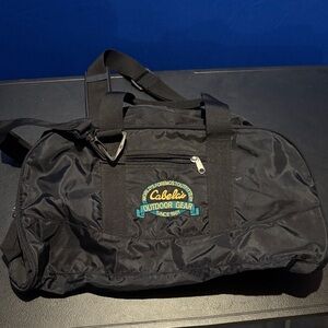 Cabela's Black Duffel Bag with Logo Patch